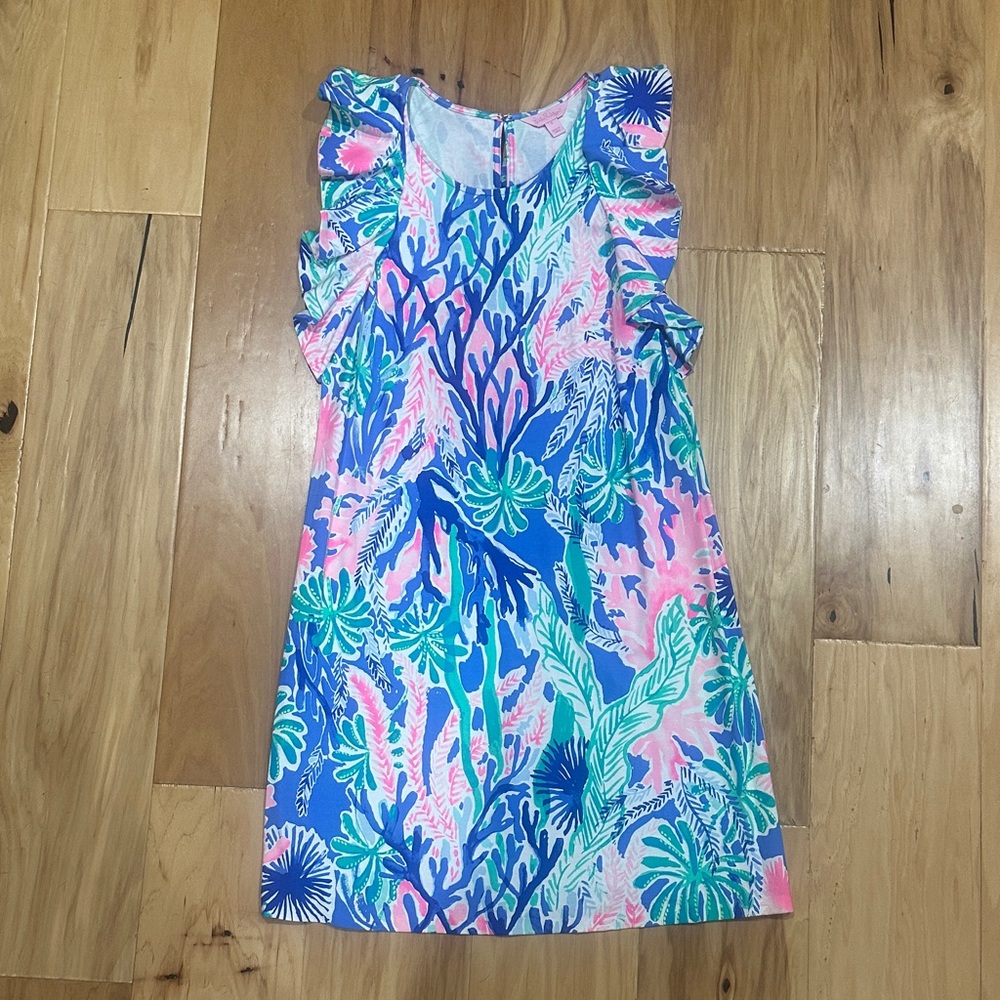 Lilly Pulitzer Colorful Sleeveless Ruffle Dress